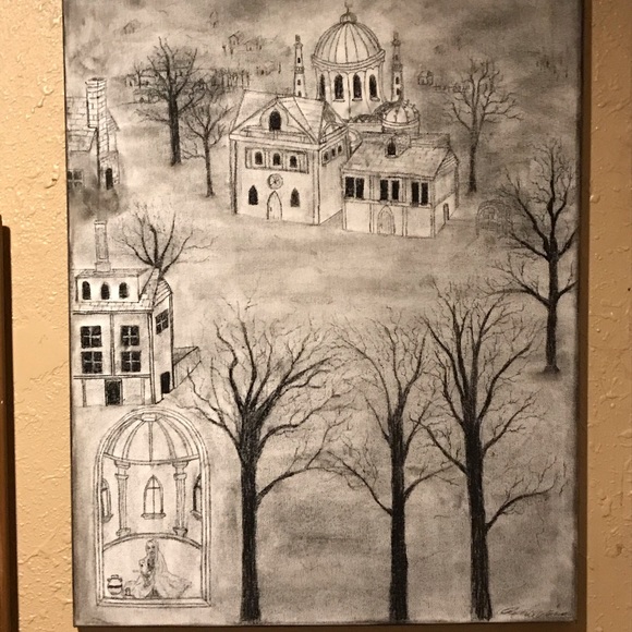 Self made charcoal drawing
